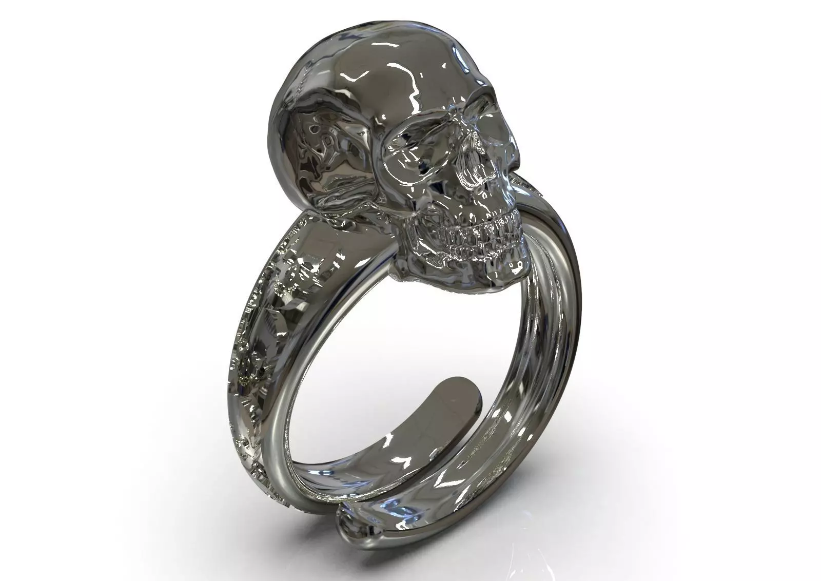 Skeleton Ring Model A Symbol of Boldness and Rock Style gr0151 3D print model_0