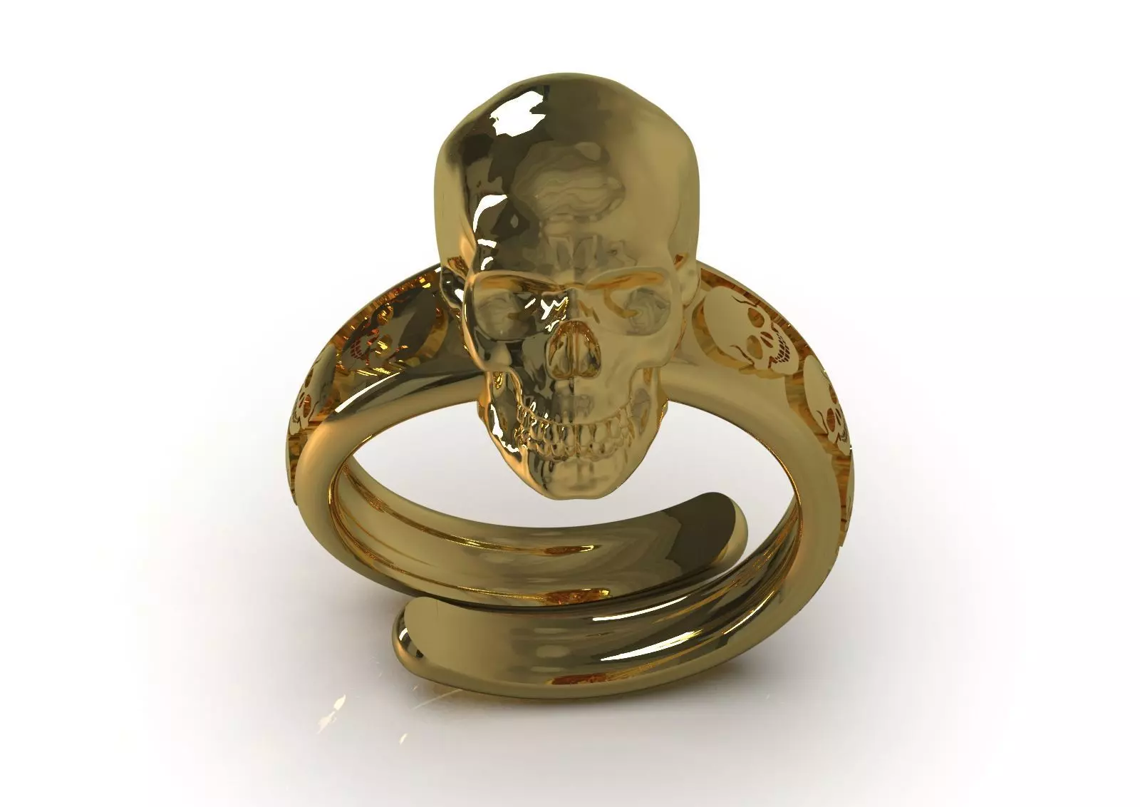 Skeleton Ring Model A Symbol of Boldness and Rock Style gr0151 3D print model_11
