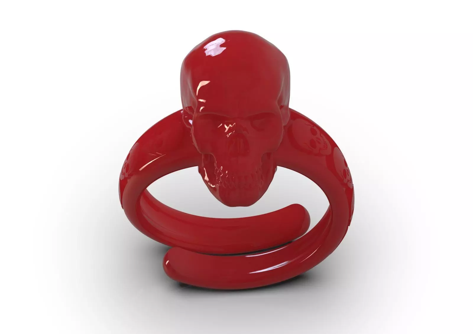 Skeleton Ring Model A Symbol of Boldness and Rock Style gr0151 3D print model_13