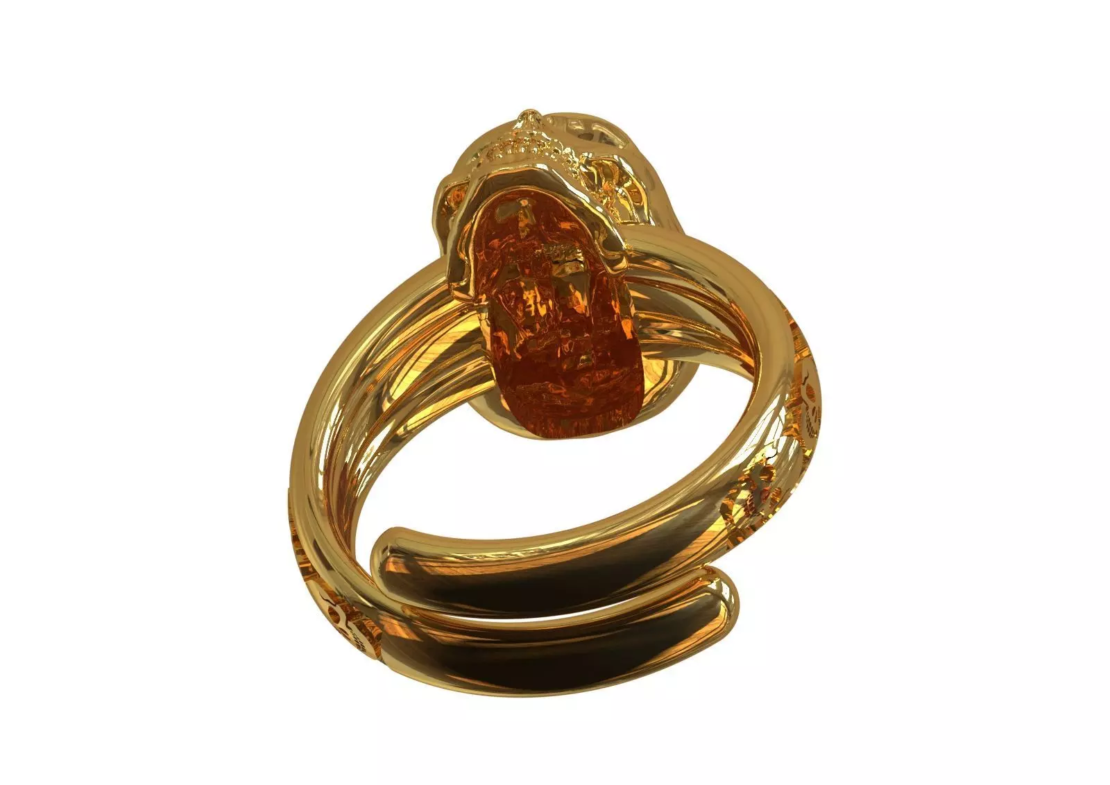 Skeleton Ring Model A Symbol of Boldness and Rock Style gr0151 3D print model_10