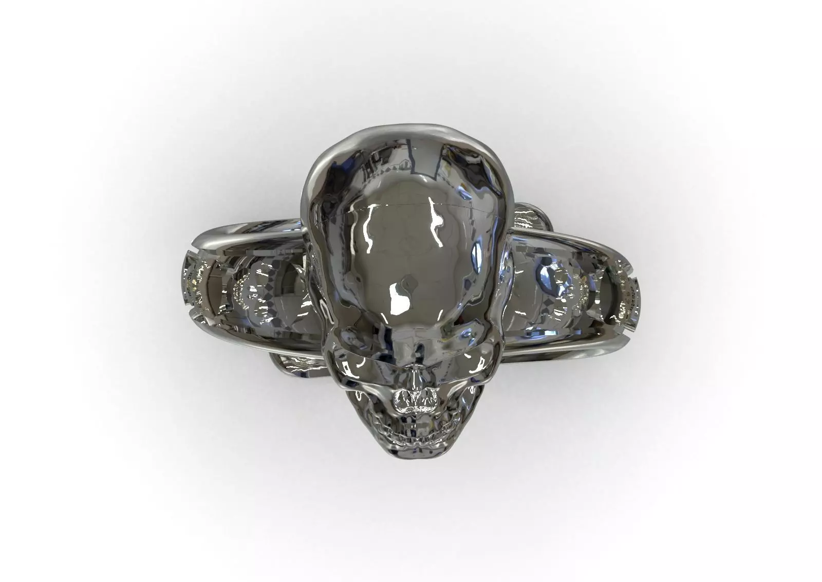 Skeleton Ring Model A Symbol of Boldness and Rock Style gr0151 3D print model_4