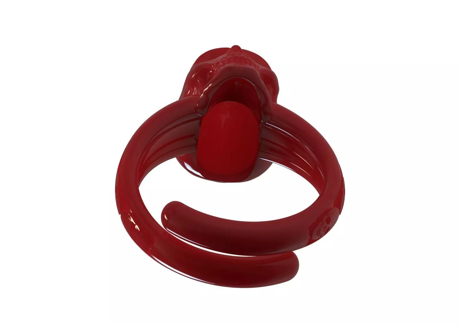 Skeleton Ring Model A Symbol of Boldness and Rock Style gr0151 3D print model_14