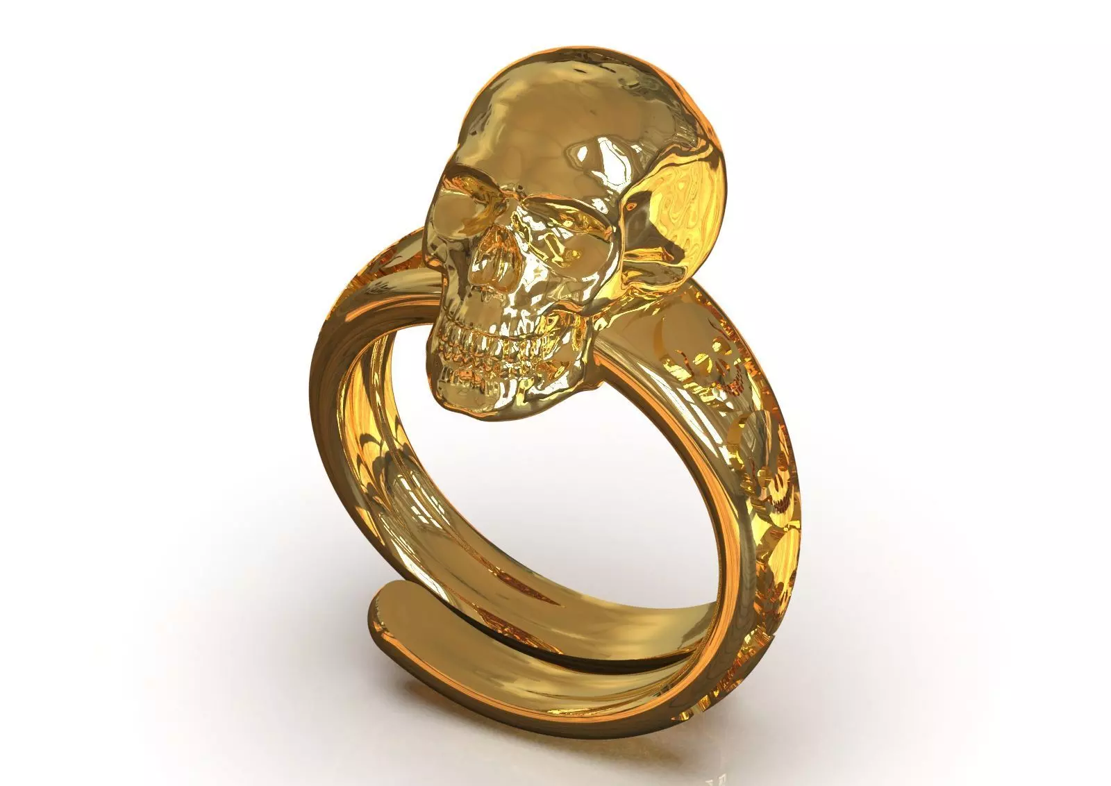Skeleton Ring Model A Symbol of Boldness and Rock Style gr0151 3D print model_9