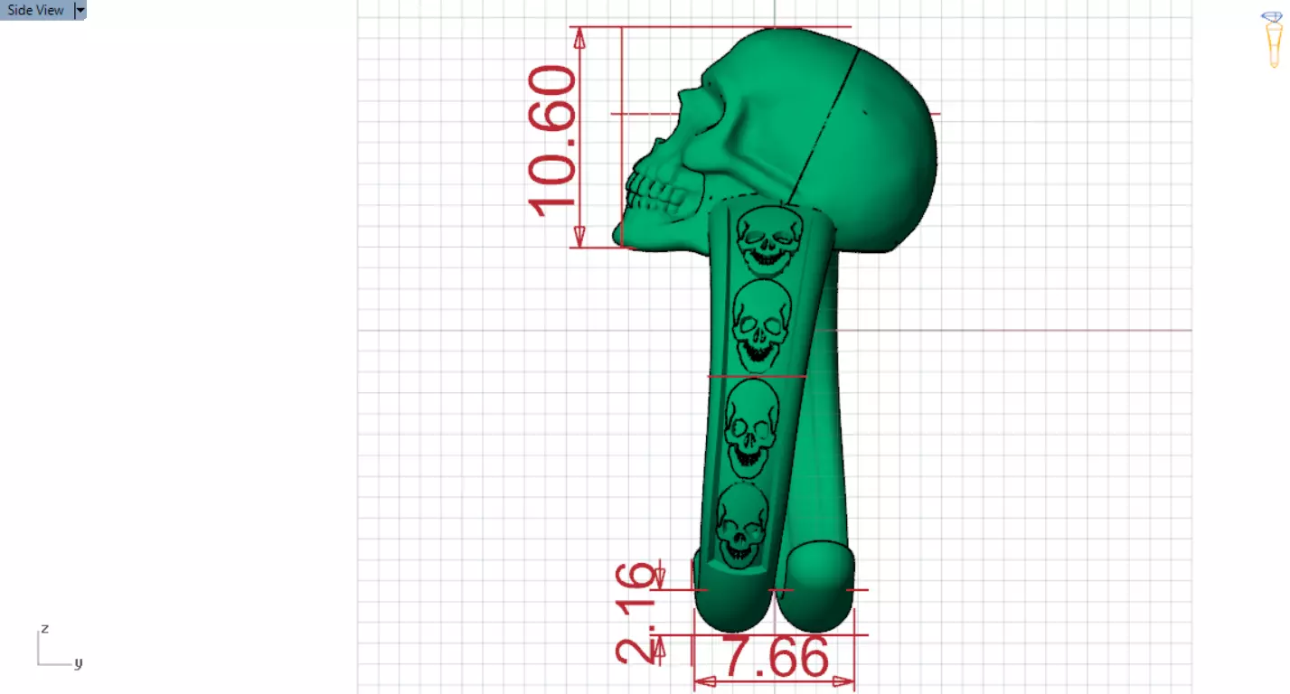 Skeleton Ring Model A Symbol of Boldness and Rock Style gr0151 3D print model_15