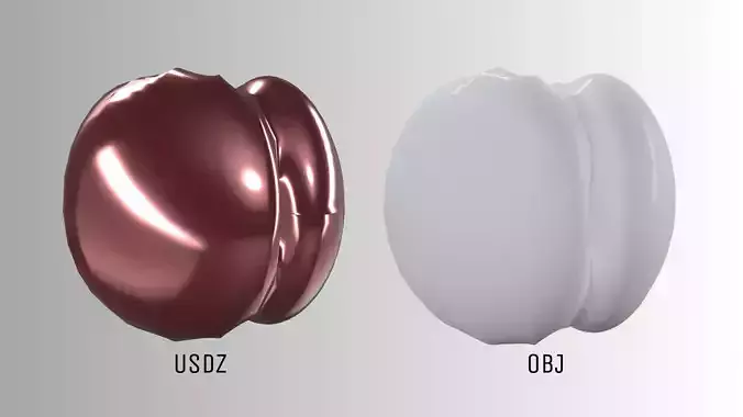 Newtons Apple- Honorable Model Low-poly 3D model