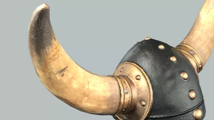 Medieval Viking Horn Helmet Low Poly 3D Model Low-poly 3D model_5
