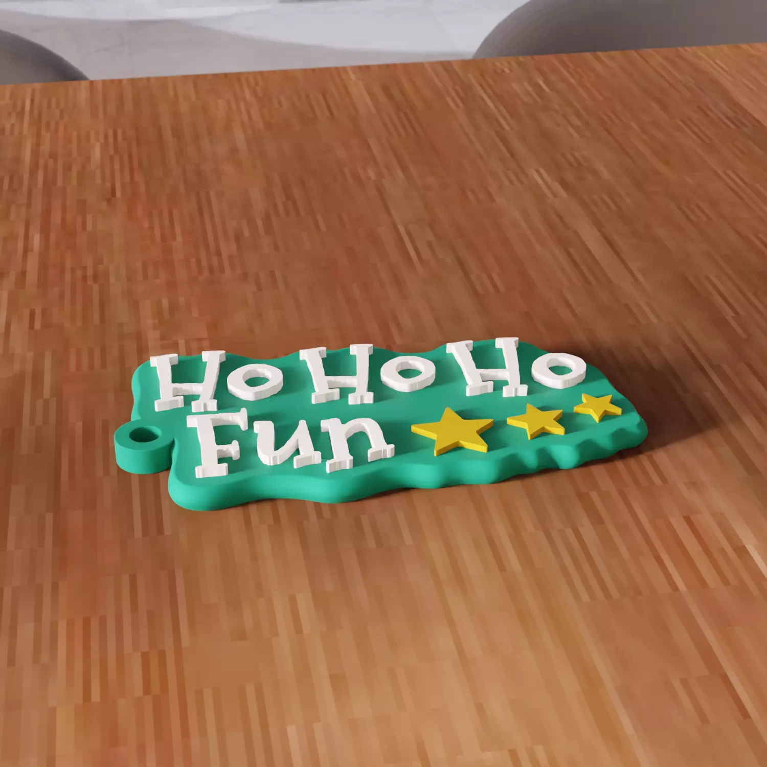 Ho Ho Ho Fun Keychain - 464 3D print model_6