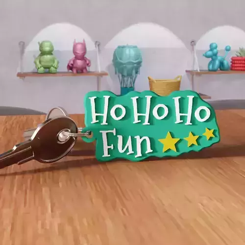 Ho Ho Ho Fun Keychain - 464 3D print model