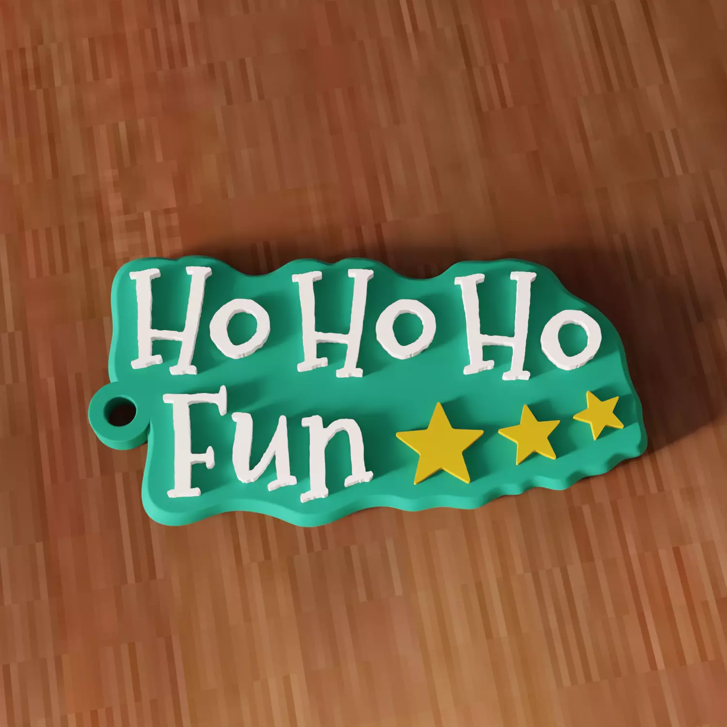 Ho Ho Ho Fun Keychain - 464 3D print model_7