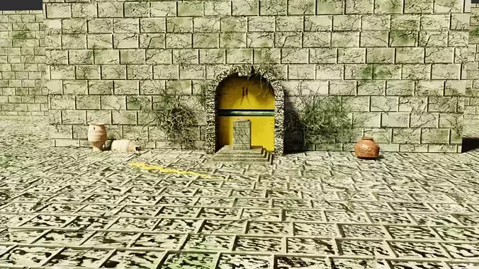 Puzzle Wheel Low-poly 3D model