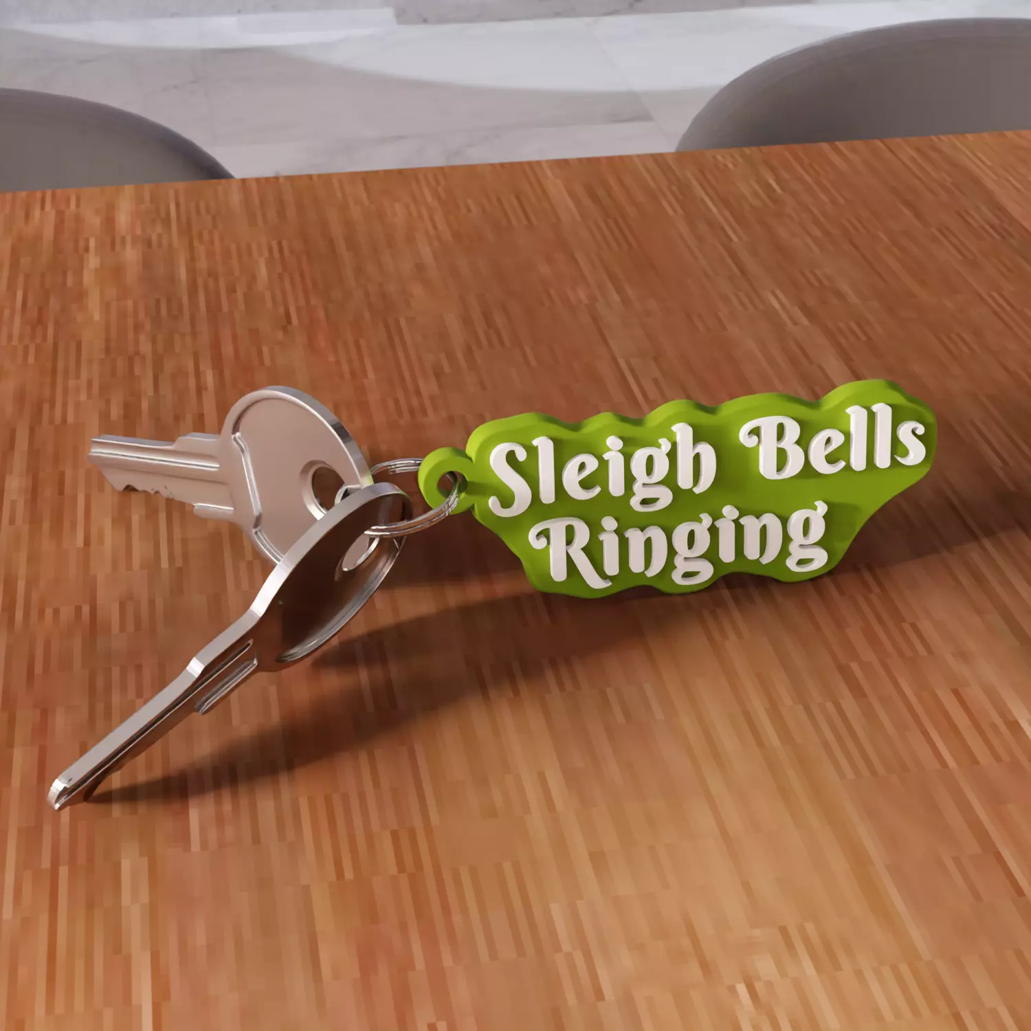 Sleigh Bells Ringing Keychain - 465 3D print model_4