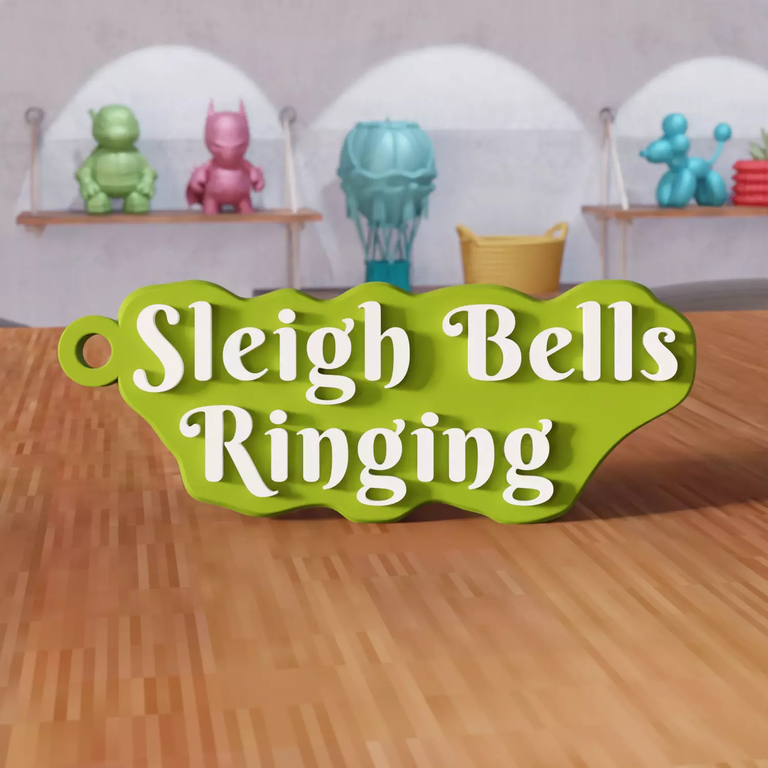 Sleigh Bells Ringing Keychain - 465 3D print model_1