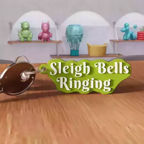 Sleigh Bells Ringing Keychain - 465 3D print model