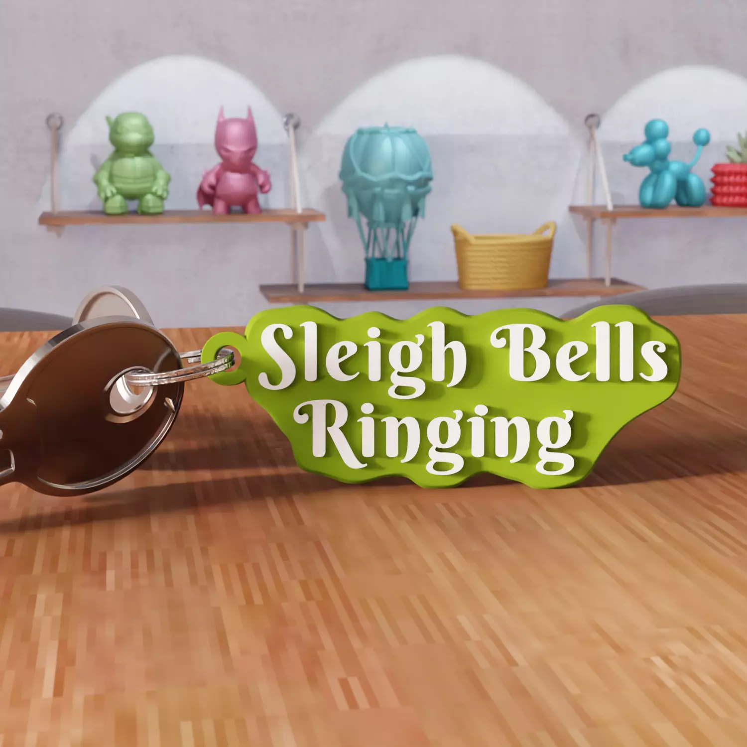 Sleigh Bells Ringing Keychain - 465 3D print model_0