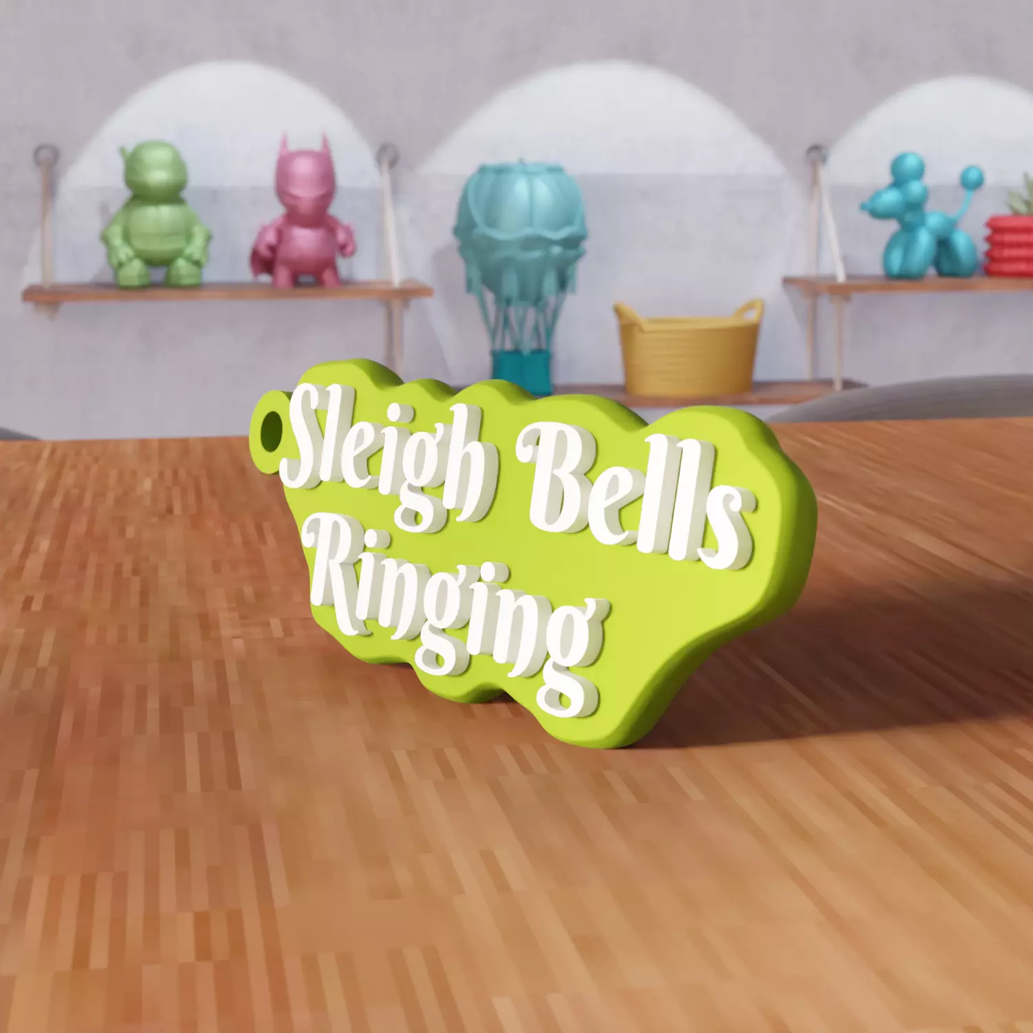 Sleigh Bells Ringing Keychain - 465 3D print model_5