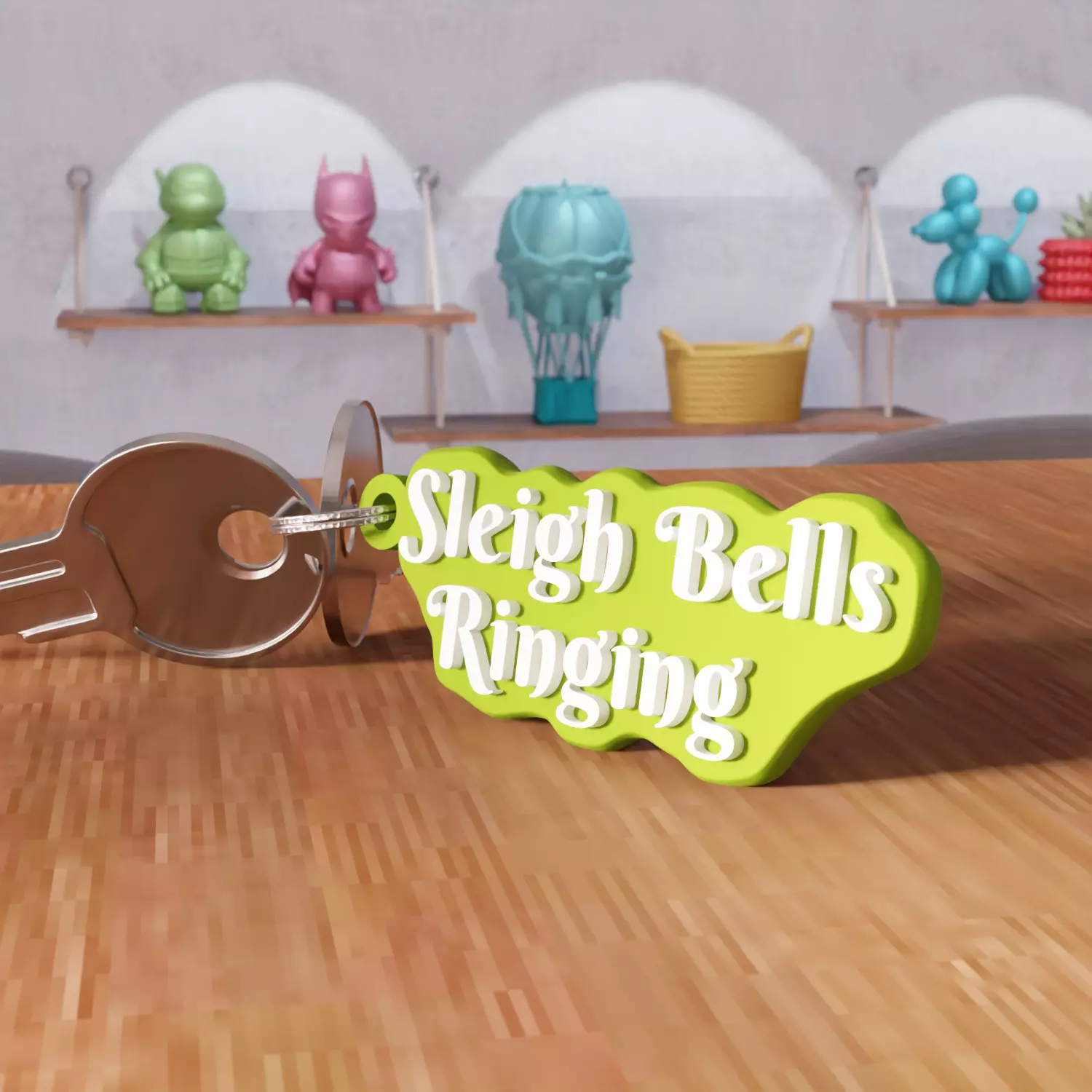 Sleigh Bells Ringing Keychain - 465 3D print model_2