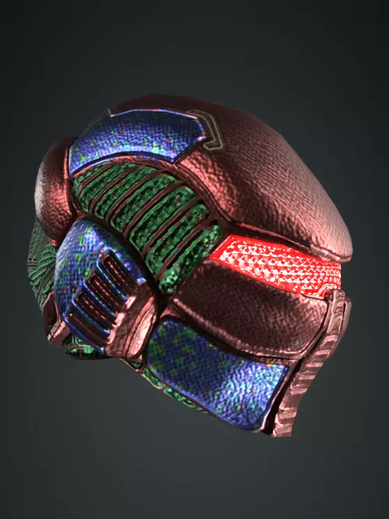 Medieval Helmet Game Ready Vol 02 Low Poly 3D Model Low-poly 3D model_6