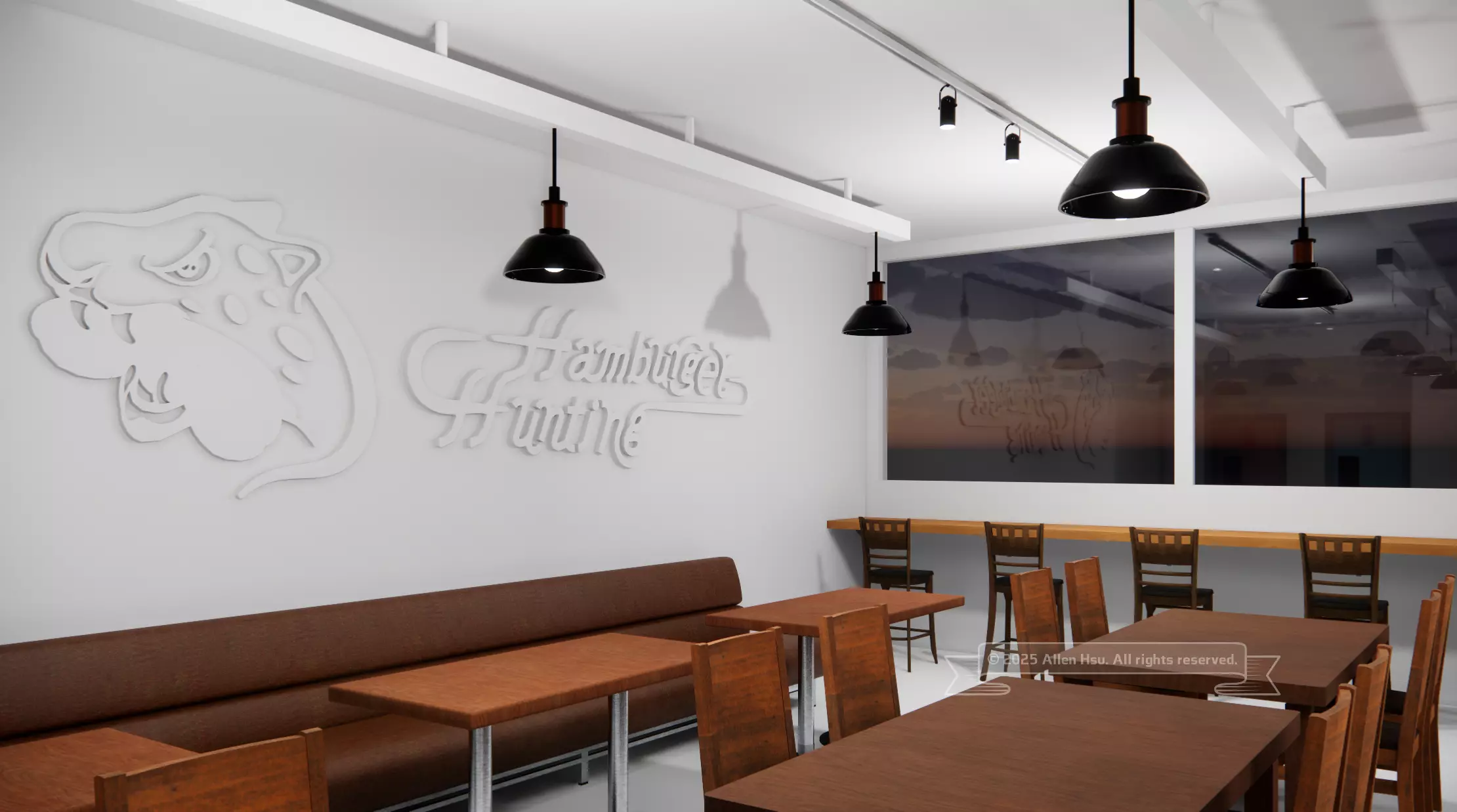 Fast Food Restaurant Space Model 3D model_41