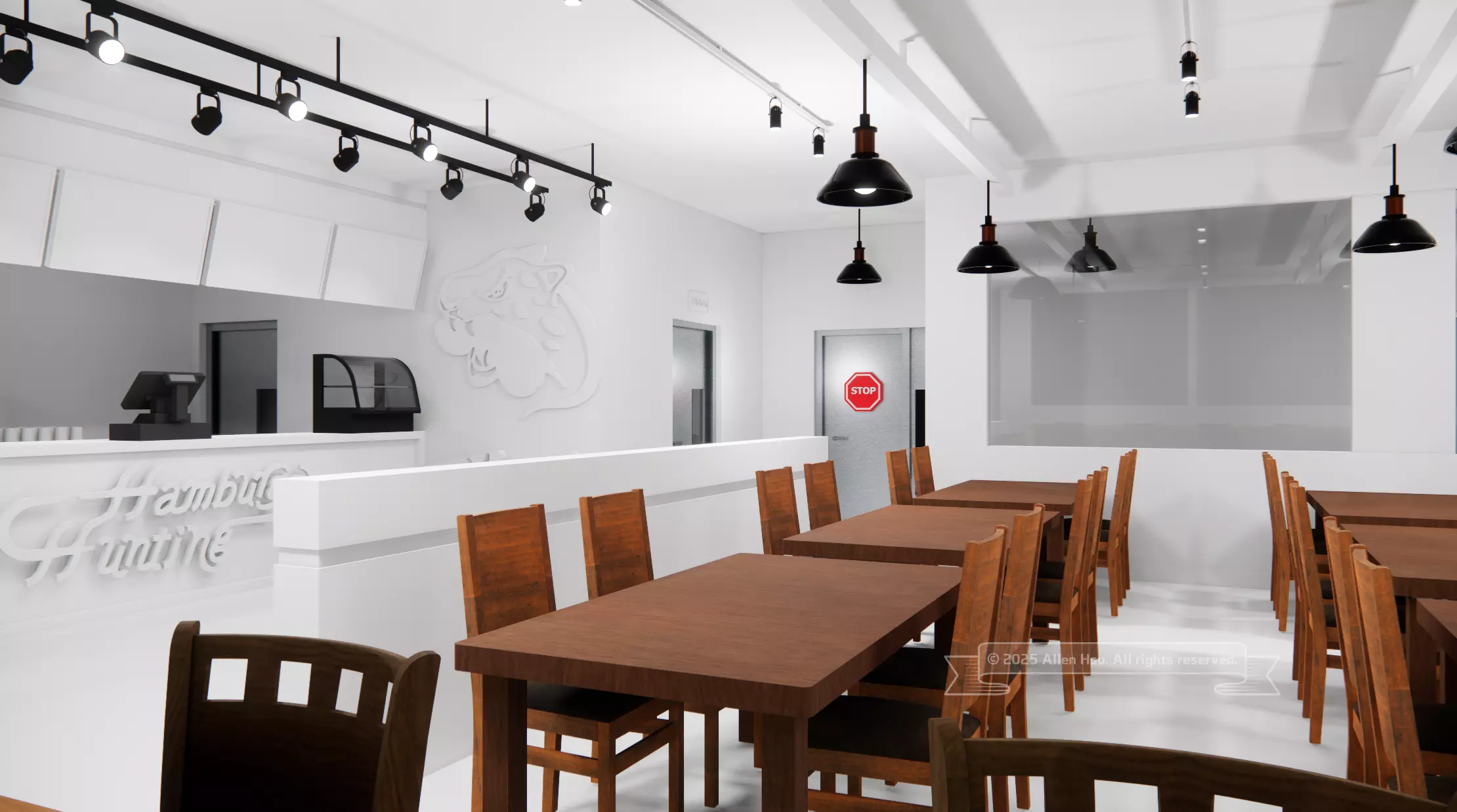 Fast Food Restaurant Space Model 3D model_43
