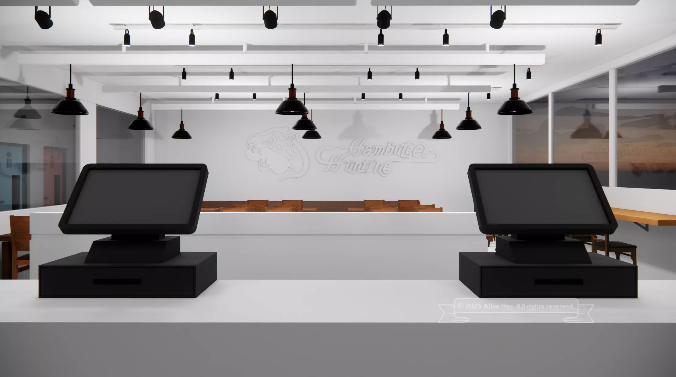 Fast Food Restaurant Space Model 3D model_34