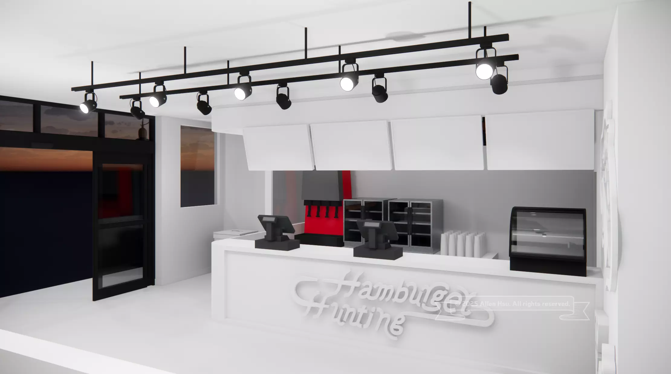 Fast Food Restaurant Space Model 3D model_26