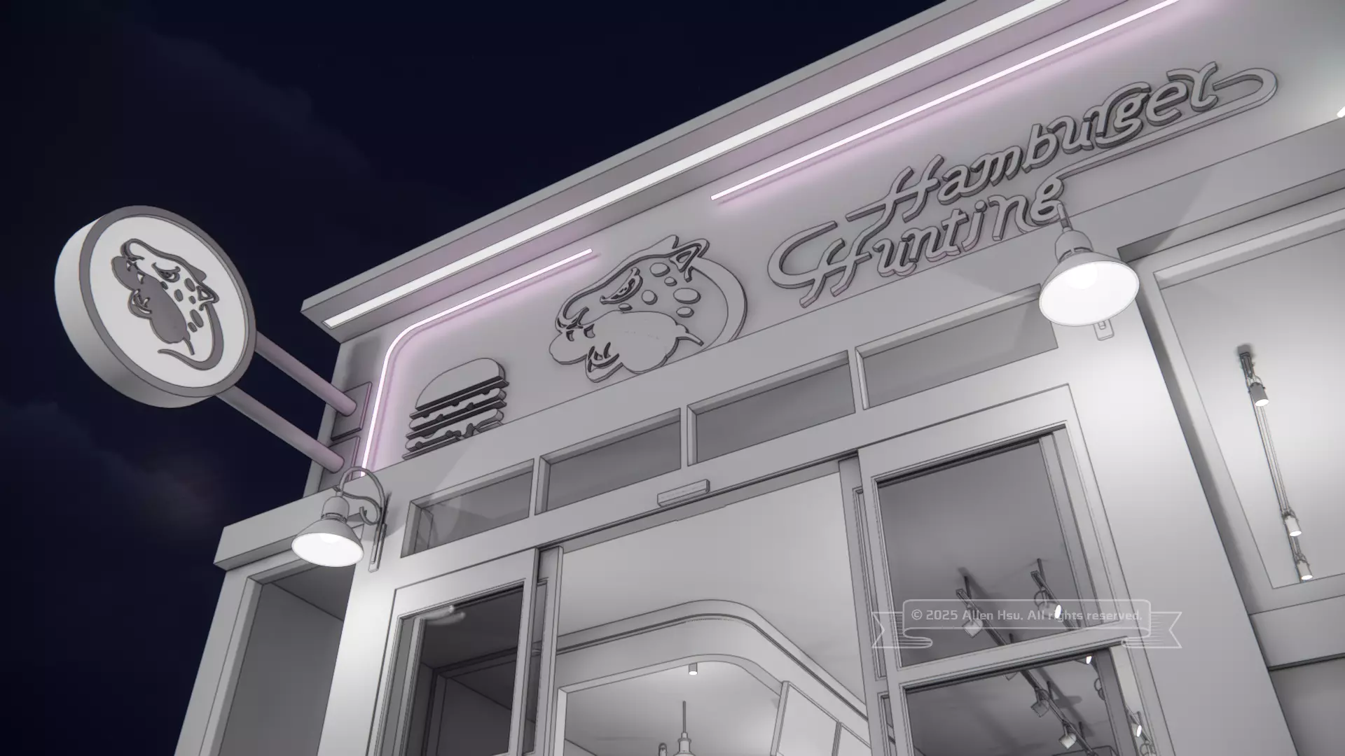 Fast Food Restaurant Space Model 3D model_47