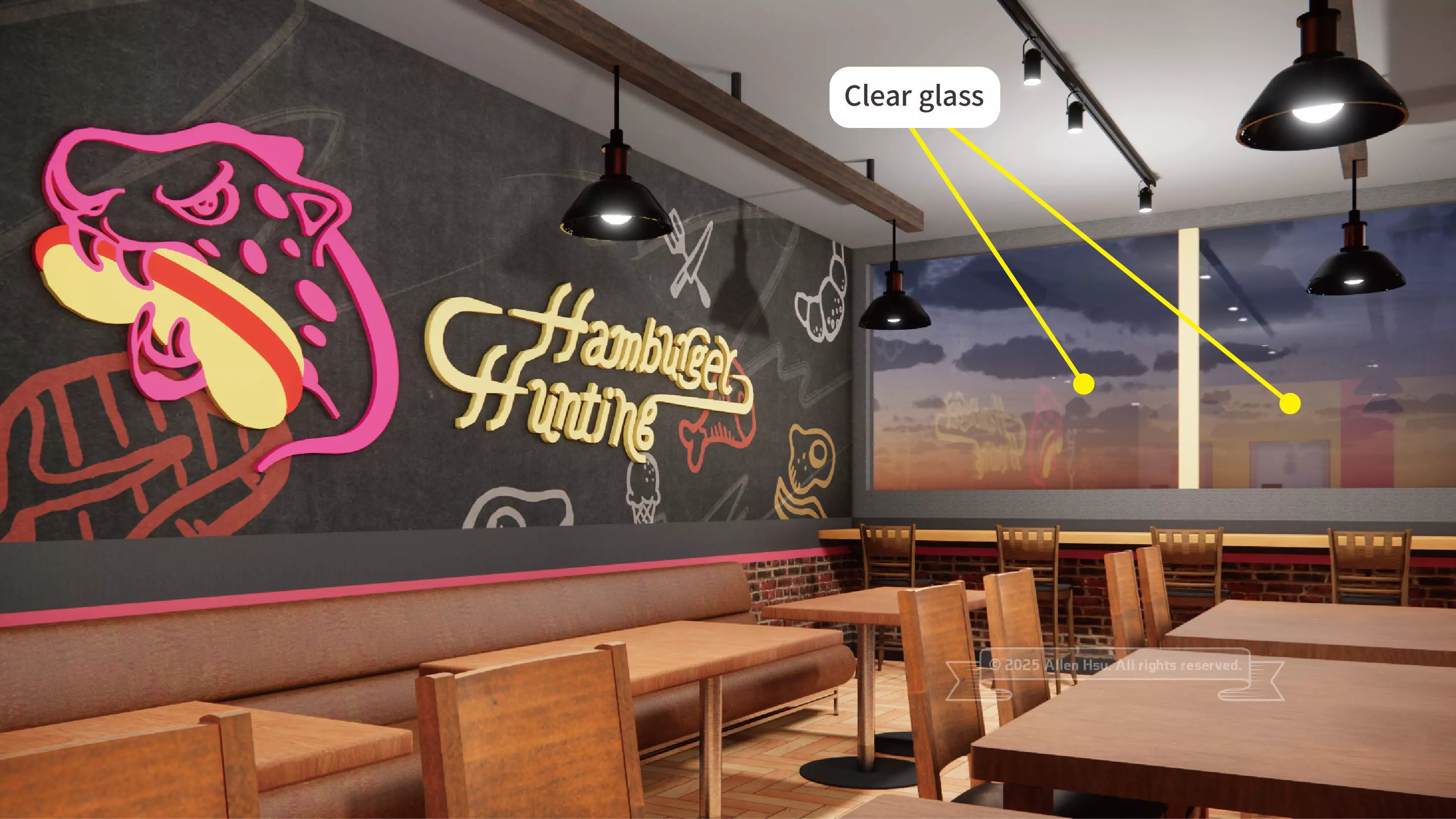 Fast Food Restaurant Space Model 3D model_58