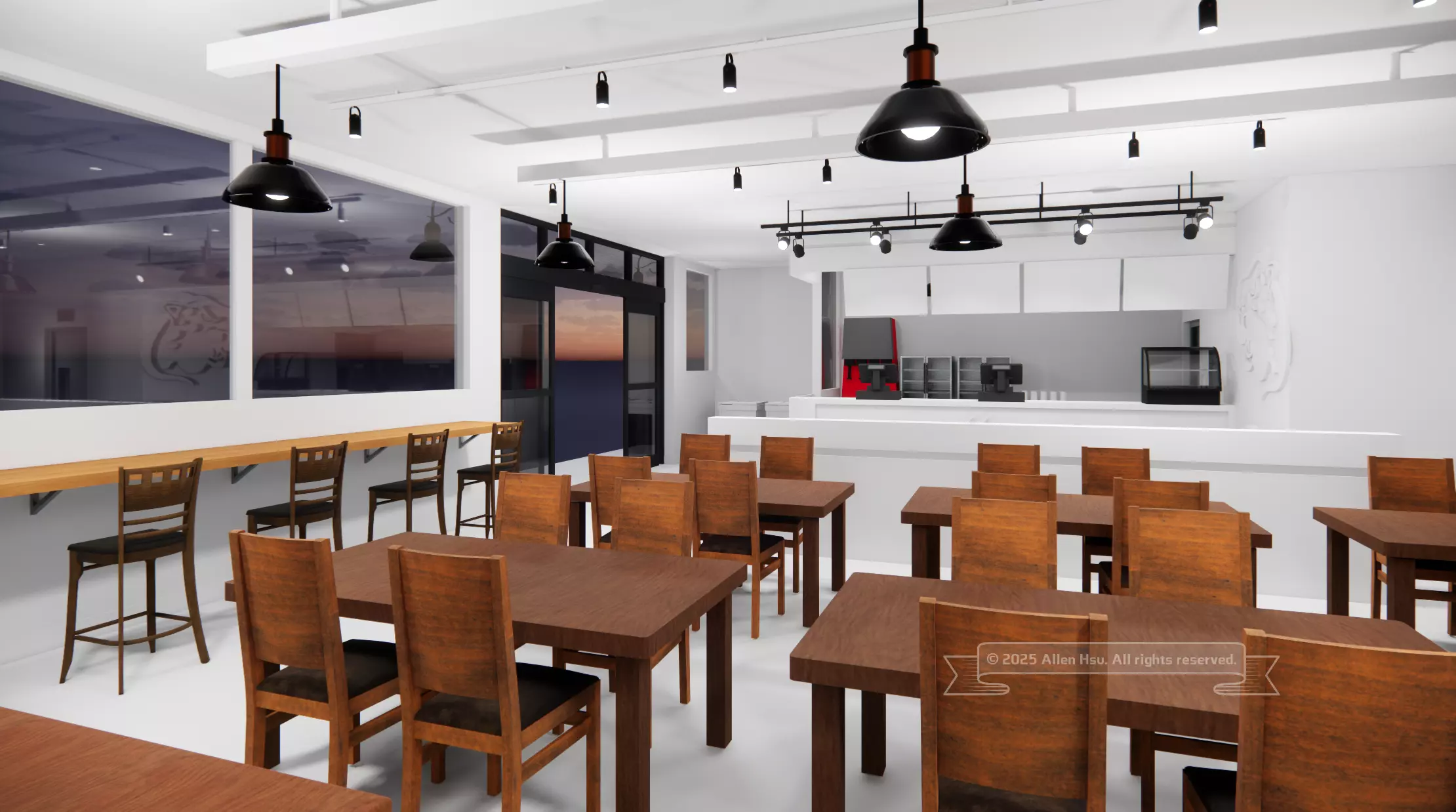 Fast Food Restaurant Space Model 3D model_40