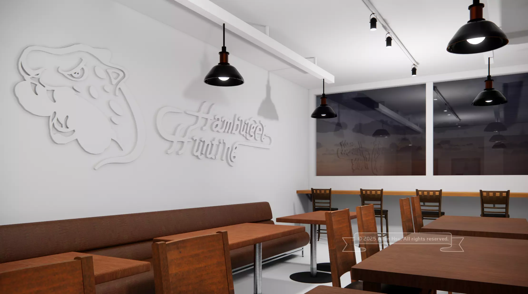 Fast Food Restaurant Space Model 3D model_37