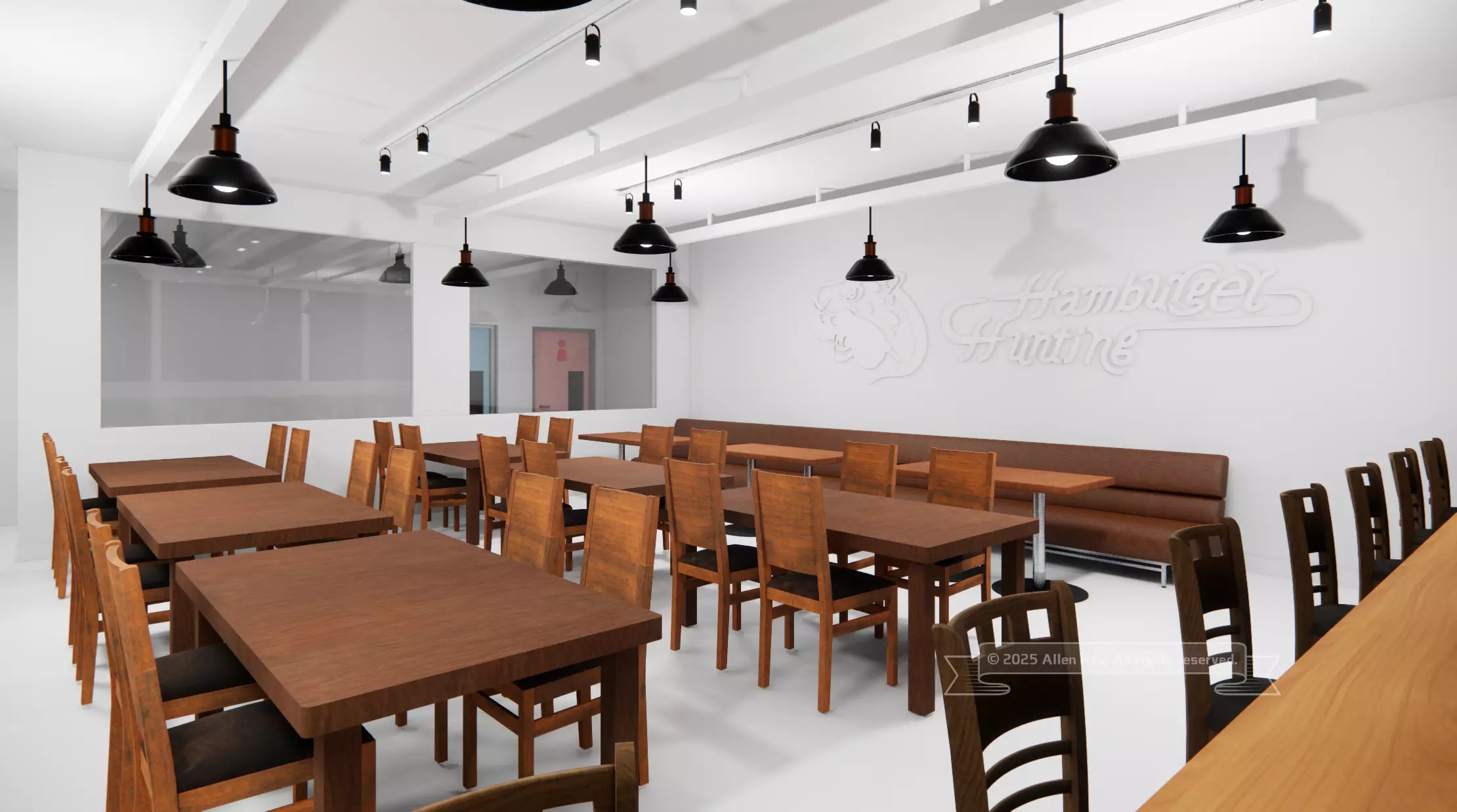 Fast Food Restaurant Space Model 3D model_42
