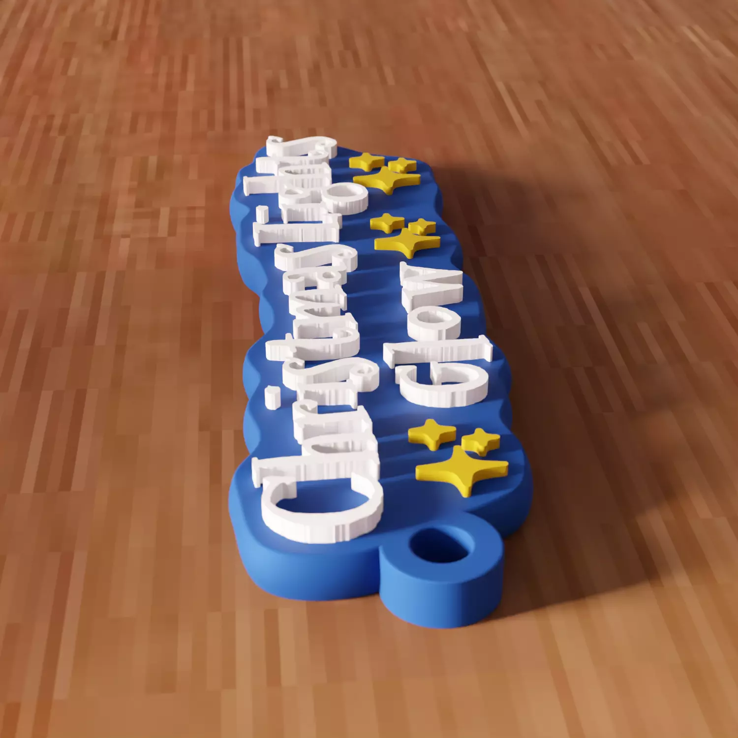 Christmas Lights Glow Star Keychain - 466 3D print model_6