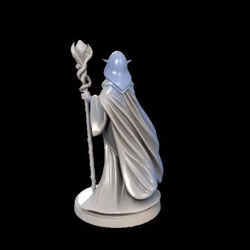 Elf Sorceress Miniature 3D print model_10