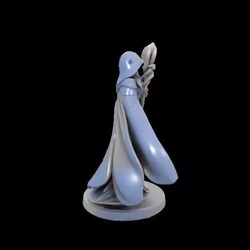 Elf Sorceress Miniature 3D print model_29