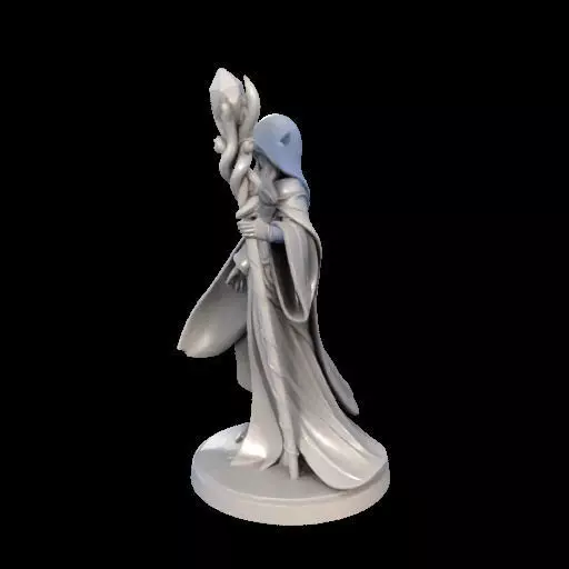 Elf Sorceress Miniature 3D print model_18