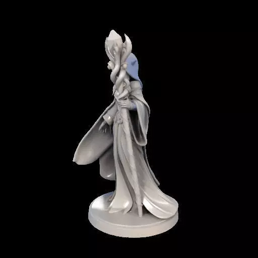 Elf Sorceress Miniature 3D print model_19