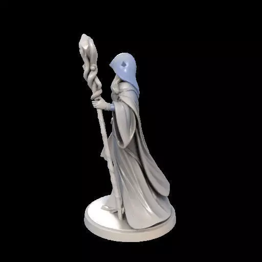 Elf Sorceress Miniature 3D print model_16