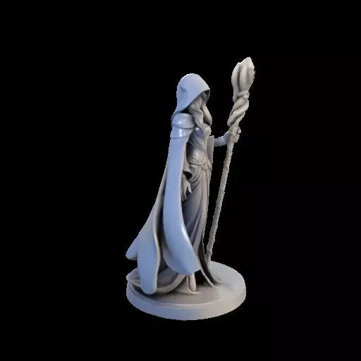 Elf Sorceress Miniature 3D print model_26