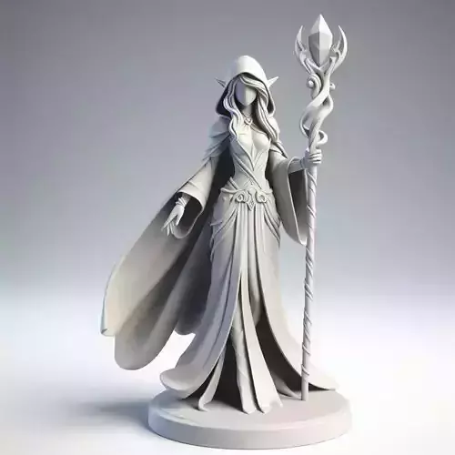Elf Sorceress Miniature 3D print model