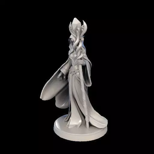 Elf Sorceress Miniature 3D print model_20