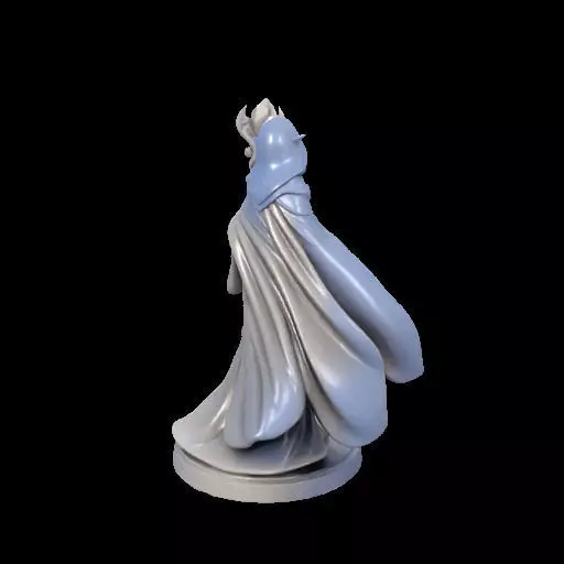 Elf Sorceress Miniature 3D print model_5