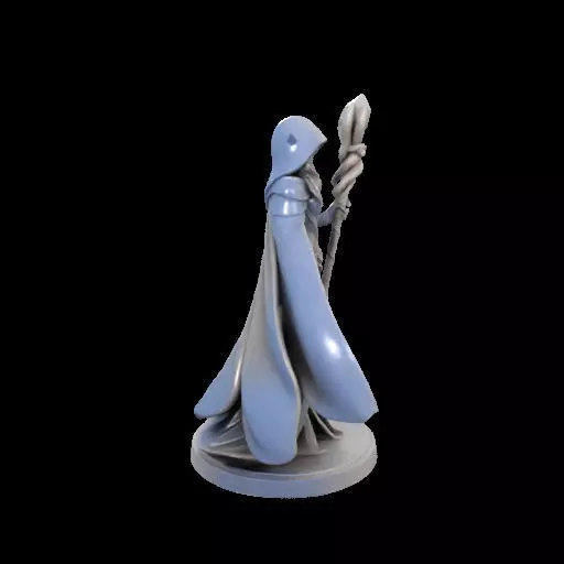 Elf Sorceress Miniature 3D print model_28