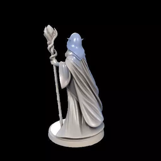 Elf Sorceress Miniature 3D print model_11
