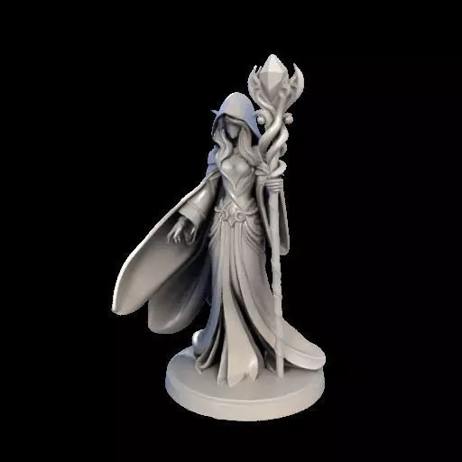 Elf Sorceress Miniature 3D print model_22