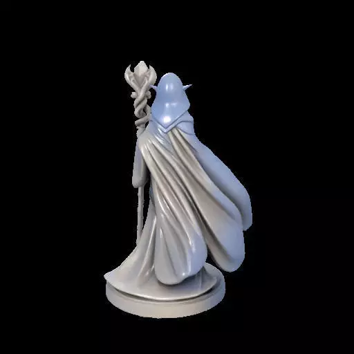 Elf Sorceress Miniature 3D print model_7