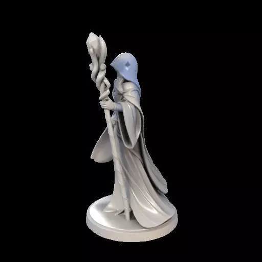 Elf Sorceress Miniature 3D print model_17