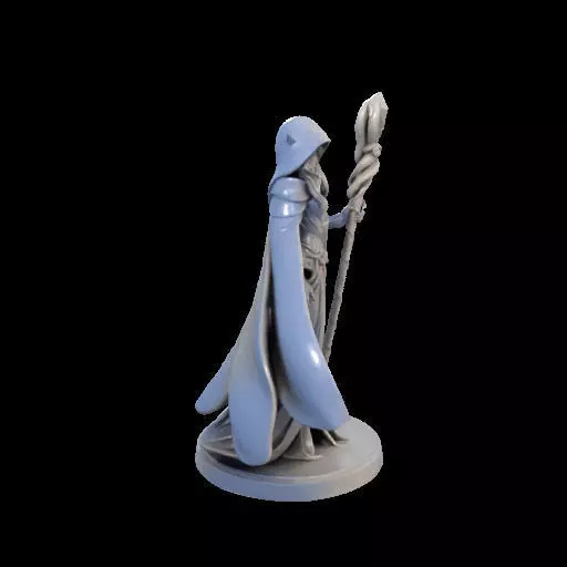 Elf Sorceress Miniature 3D print model_27