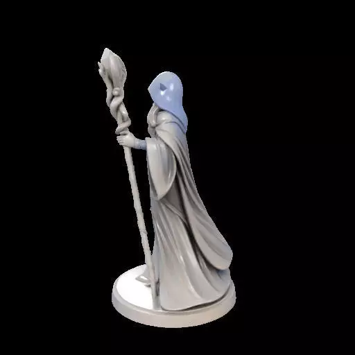 Elf Sorceress Miniature 3D print model_15
