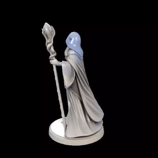 Elf Sorceress Miniature 3D print model_14