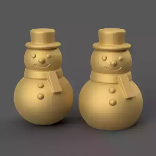 Cute Snowman 3D Print STL Holiday Desk Decor 3D print model
