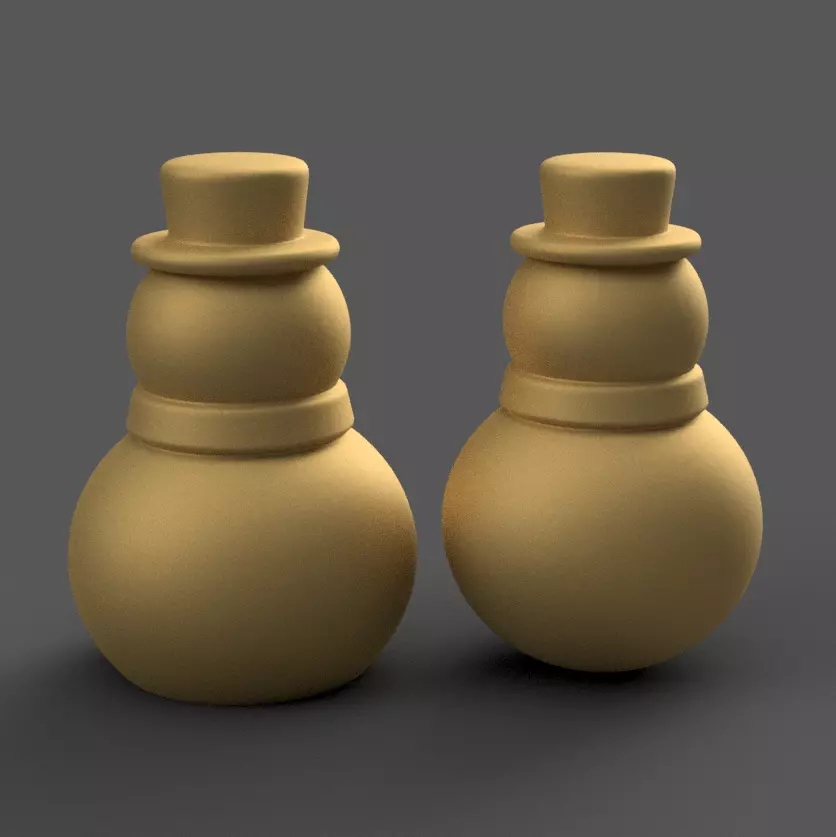 Cute Snowman 3D Print STL Holiday Desk Decor 3D print model_2